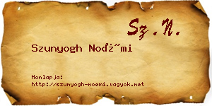 Szunyogh Noémi névjegykártya